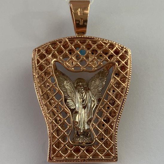 нательная икона архангел михаил, золото 585 пробы красное (артикул п_ба_тлб)